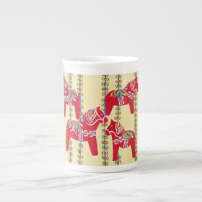 Dala Horses Bone China Mug (Front)