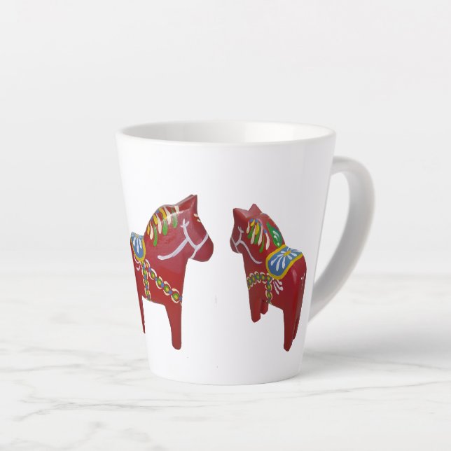 Dala Horses by Julia Latte Mug (Right Angle)