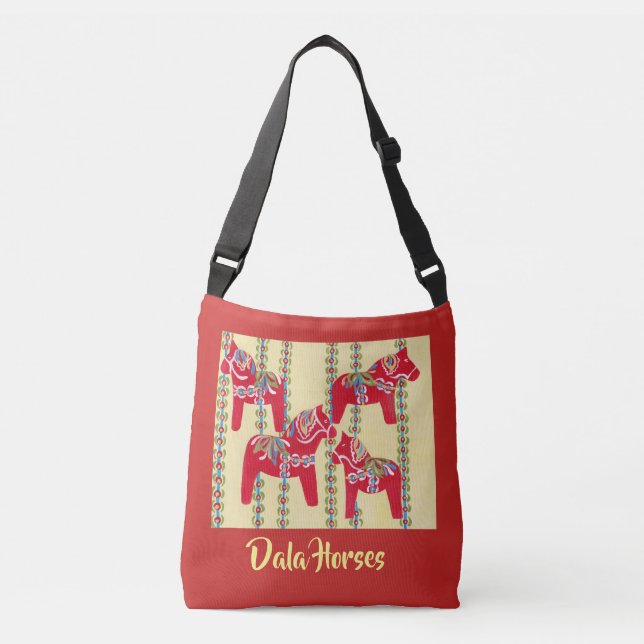 Dala Horses Crossbody Bag (Front)