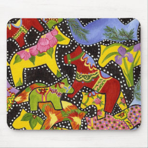 Dala Horses Mouse pad