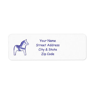 Dala Horses Return Address Label