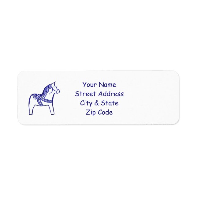 Dala Horses Return Address Label (Front)