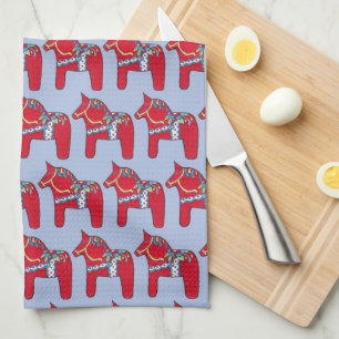 Dala Horses Tea Towel