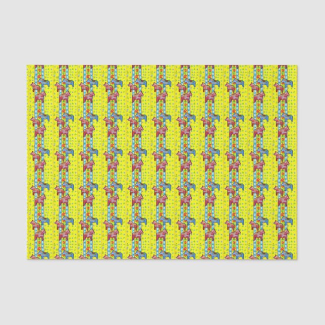 Dala Horses Tissue Paper (Front)
