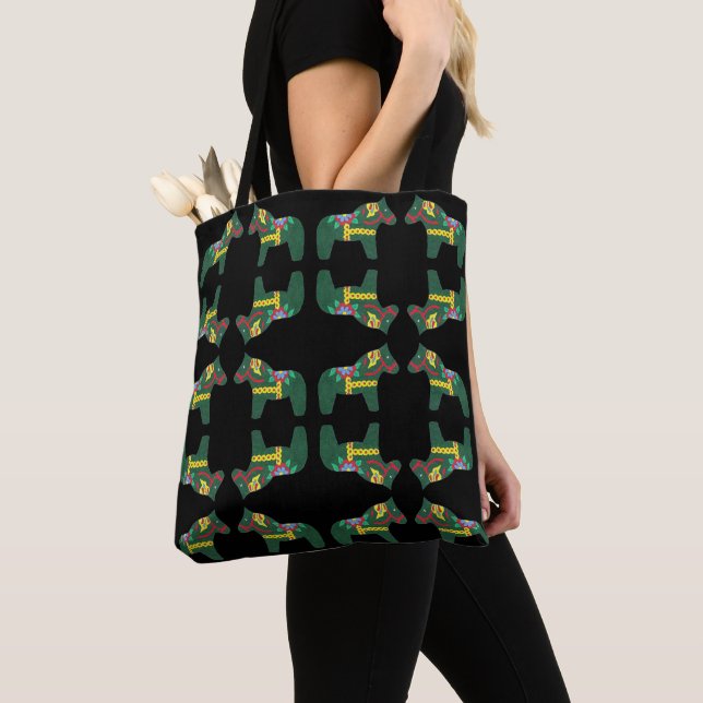 Dala Horses Tote Bag (Close Up)