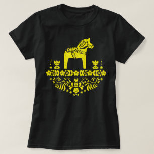 Dala Horses Traditional Swedish Sverige T-Shirt