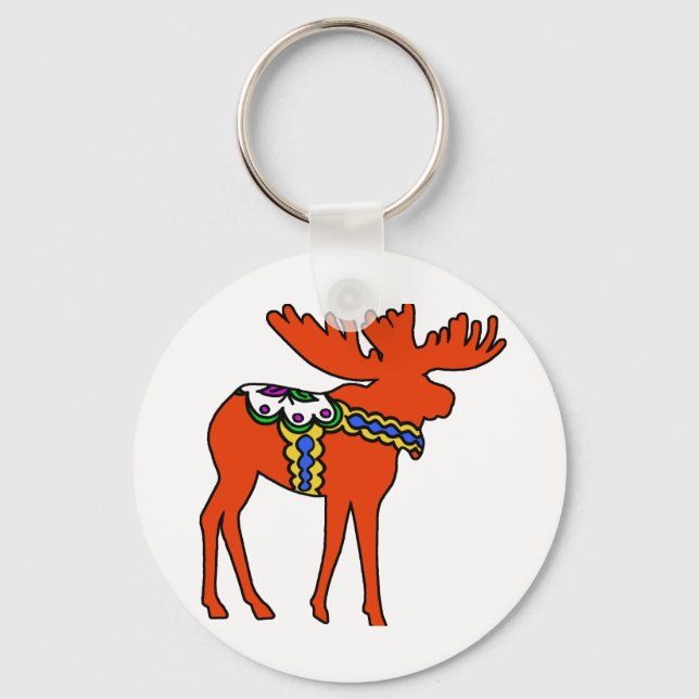 Dala Moose Key Ring (Front)