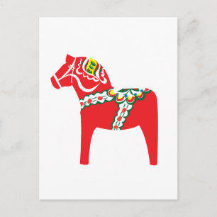 Dalahäst   Dala horse Postcard