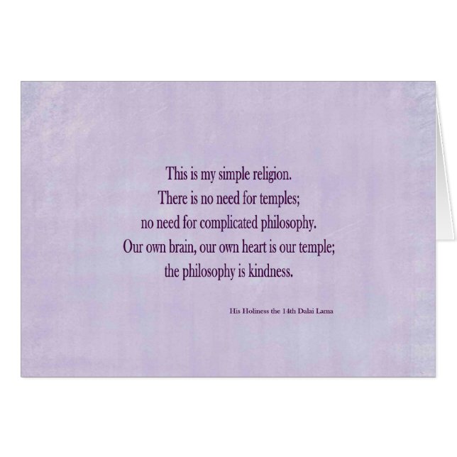 Dalai Lama Card (Front Horizontal)