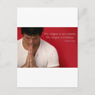 Dalai Lama 'my religion is kindness' quote Postcard