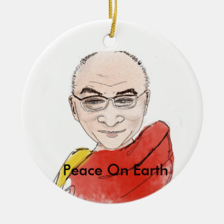 Dalai Lama - Peace on Earth Ceramic Tree Decoration