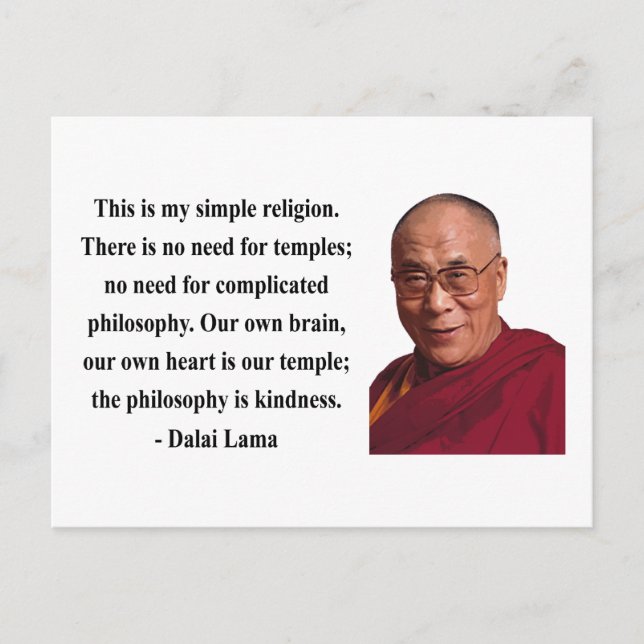 dalai lama quote 6b postcard (Front)