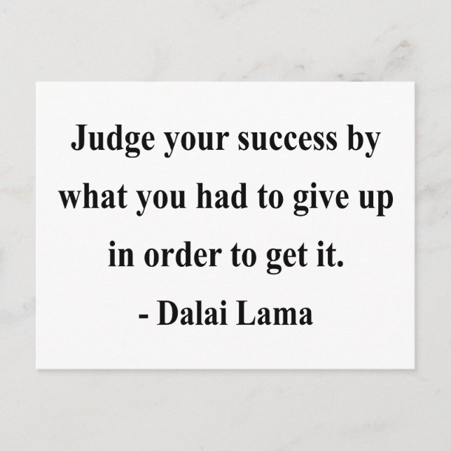 dalai lama quote 7a postcard (Front)