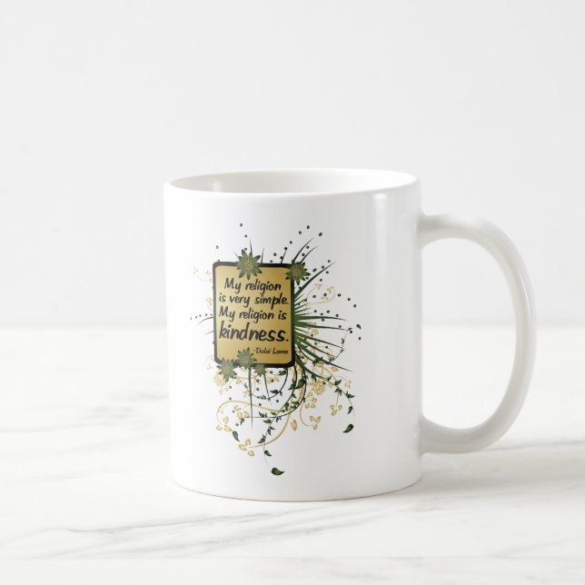Dalai Lama Religion Quote Coffee Mug (Right)