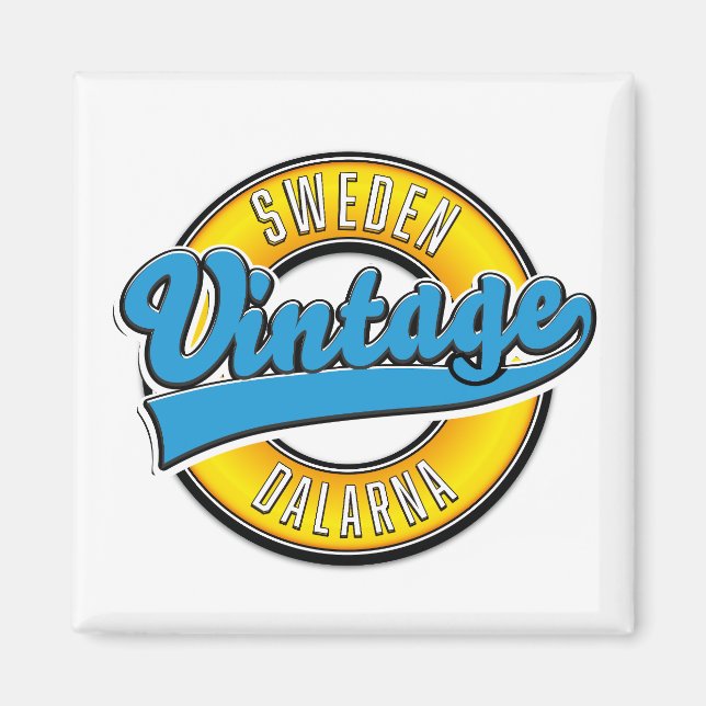 Dalarna Sweden vintage Magnet (Front)