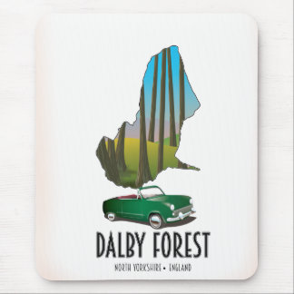 Dalby Forest North Yorkshire travel map Mouse Pad
