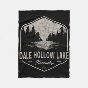 Dale Hollow Lake Kentucky Outdoors Vintage Fleece Blanket