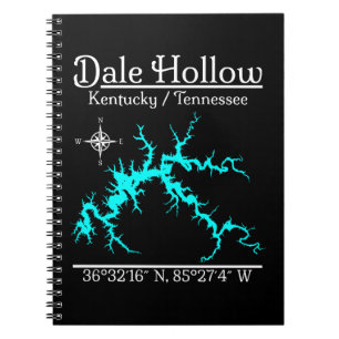 Dale Hollow Lake Kentucky Tennessee Nautical Map Notebook