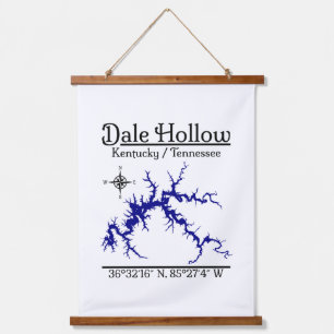 Dale Hollow Lake Kentucky Tennessee Nautical Map T Hanging Tapestry