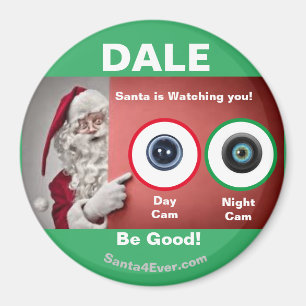 DALE Santa is Watching you! Day and Night Magnet