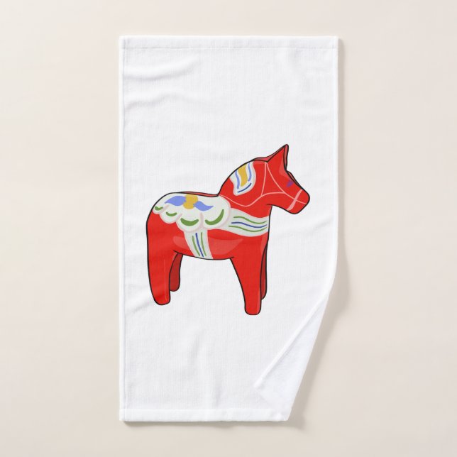 Dalecarlian horse hand towel (Hand Towel)
