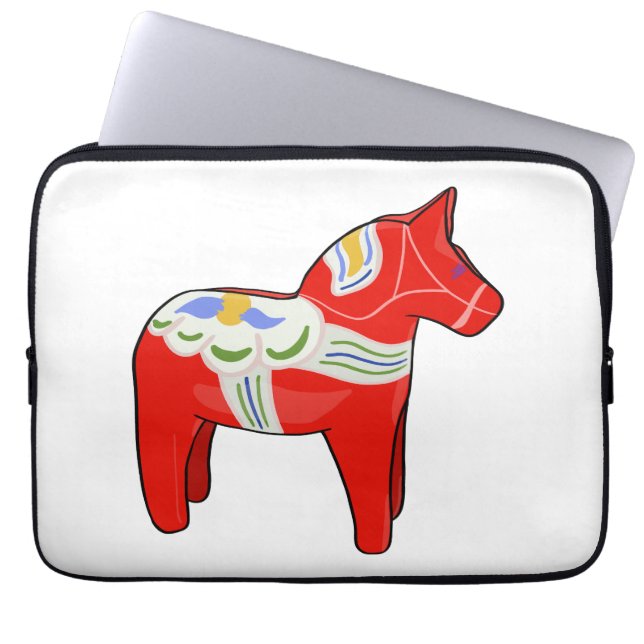 Dalecarlian horse laptop sleeve (Front)