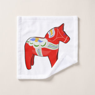 Dalecarlian horse wash cloth