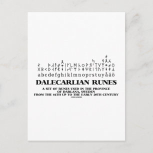 Dalecarlian Runes Set Of Runes In Darlana Sweden Postcard