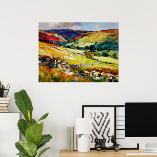"Dales in Bloom" – A Yorkshire Landscape Poster