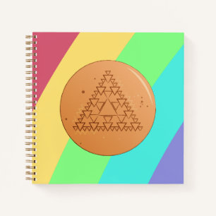 Dalgona Candy Triangle Spiral Notebook