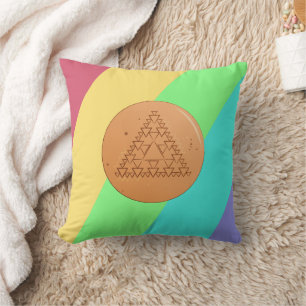 Dalgona Candy Triangle Square Pillow