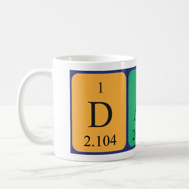Dali periodic table name mug (Left)