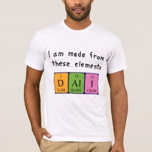 Dali periodic table name shirt
