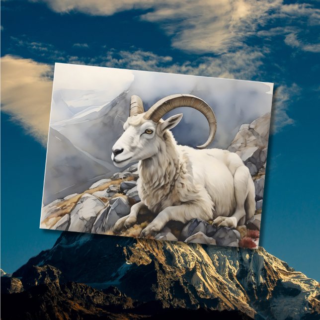 Dali sheep on mountain top  postcard (Creator Uploaded)