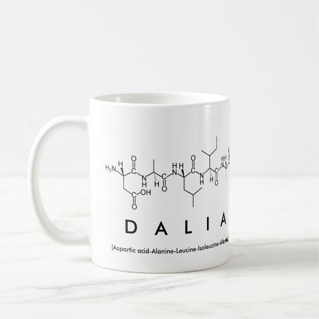Dalia peptide name mug (Left)
