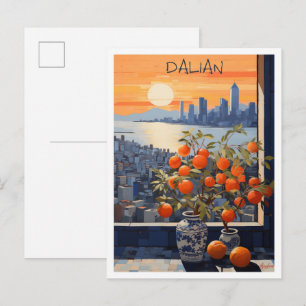 Dalian China Travel Aesthetic Postcard