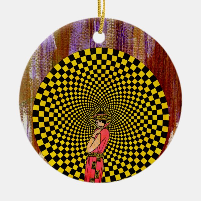 Daliance by Michael Moffa Ceramic Tree Decoration (Front)