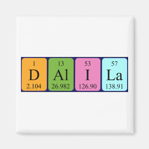 Dalila periodic table name magnet