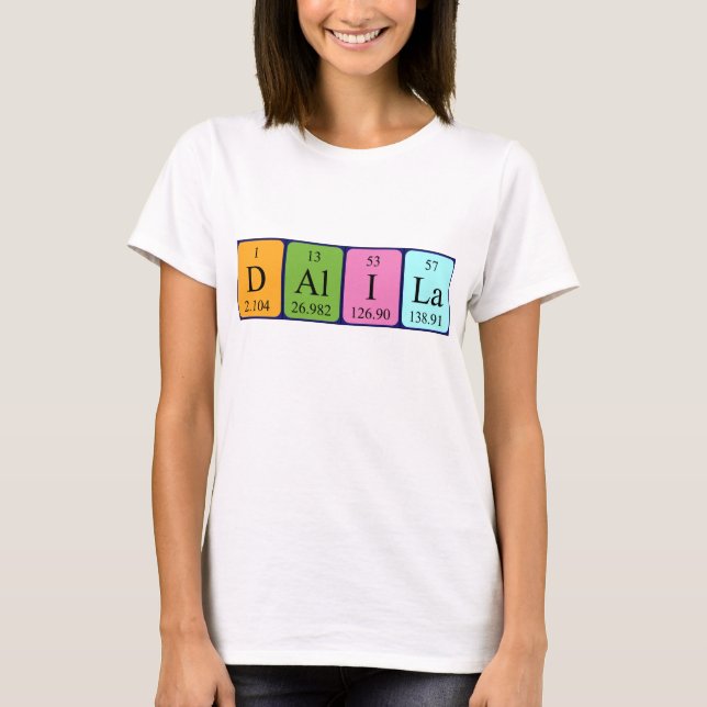 Dalila periodic table name shirt (Front)