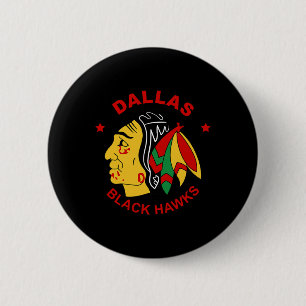 Dallas Black Hawks Vintage Hockey Fan  6 Cm Round Badge