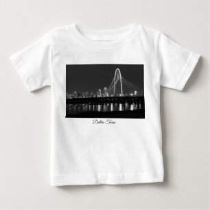 Dallas Bridge View Grayscale Baby T-Shirt