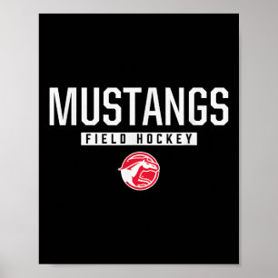 Dallas Center-grimes Mustangs Logo Field Hockey Hs Poster