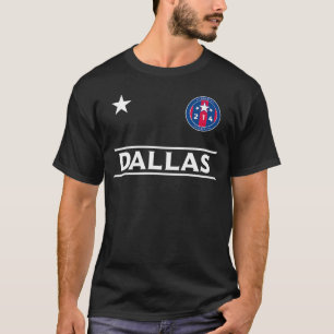 Dallas City 214 Round Badge with Stars - Texas Des T-Shirt