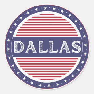 Dallas City Pride Emblem – American Identity Classic Round Sticker