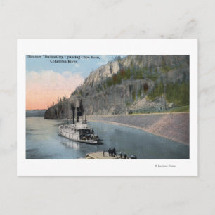 Dallas City Steamer on Columbia River Postcard
