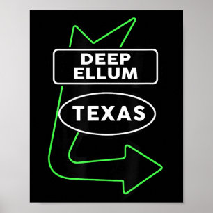 Dallas Deep Ellum Texas Gift Idea Mens Womens Poster