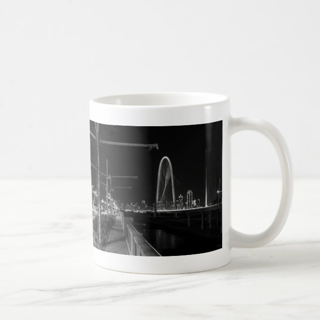 Dallas Evening Walk Grayscale Coffee Mug (Right)