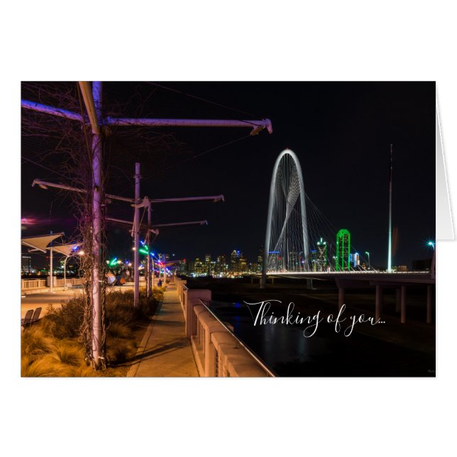 Dallas Evening Walk Thinking Of You Card (Front Horizontal)