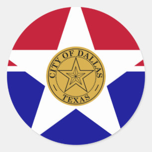 Dallas Flag Classic Round Sticker
