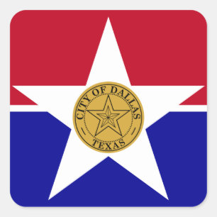 Dallas Flag Square Sticker